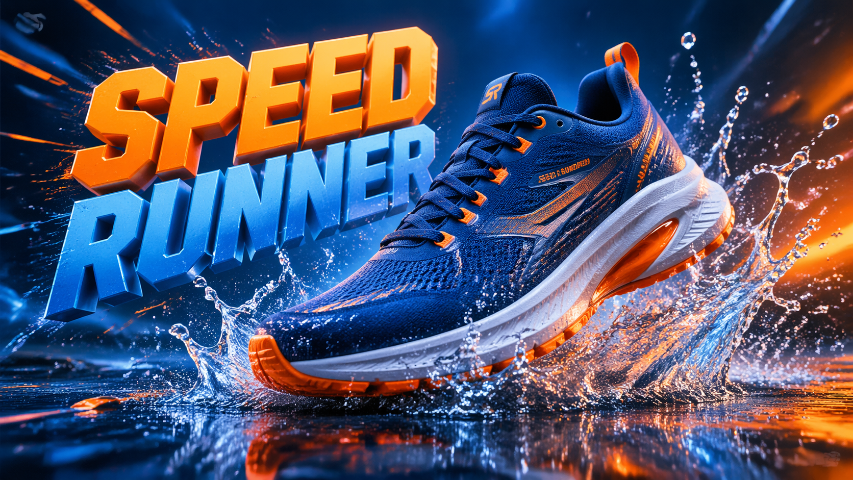 运动鞋动感海报