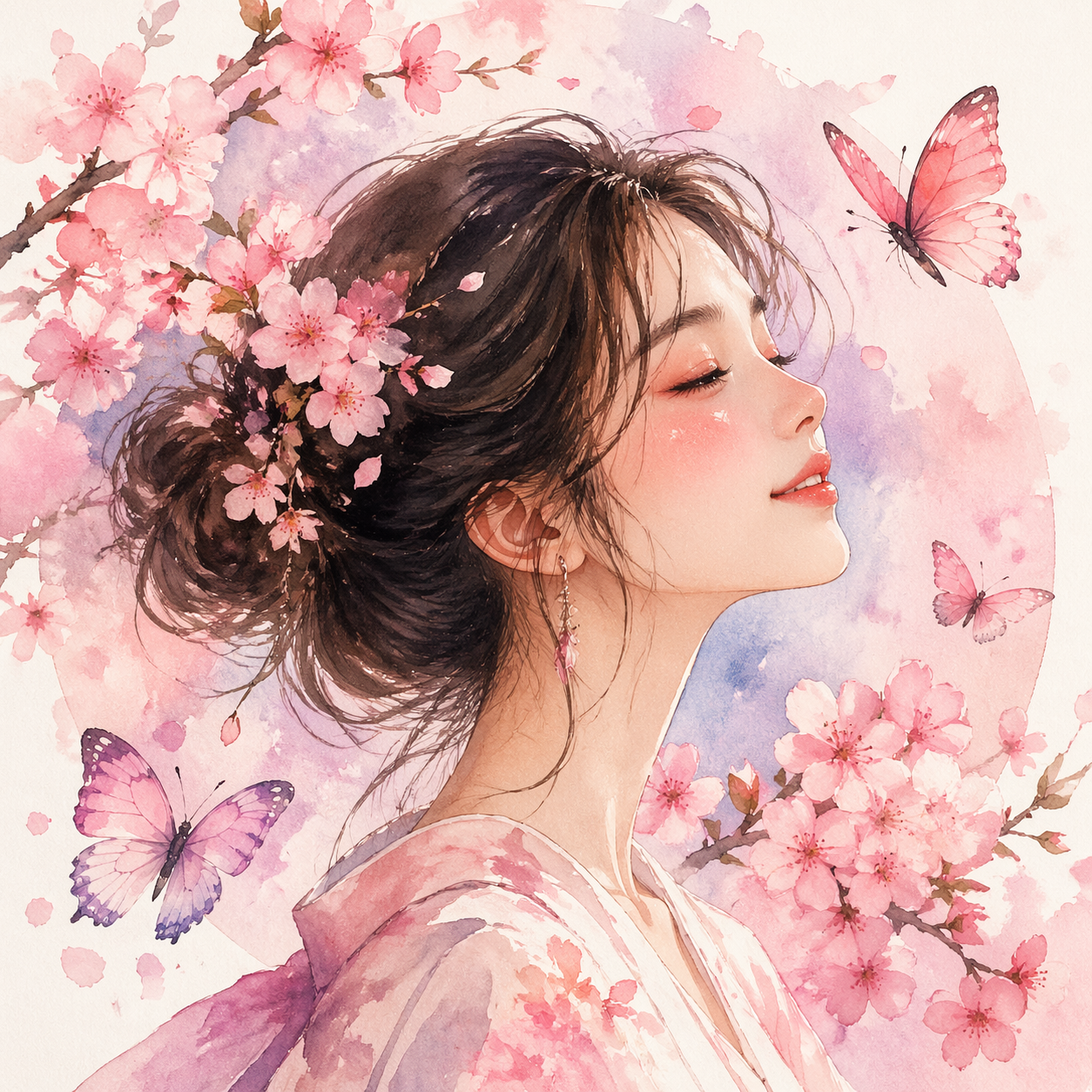 Watercolor Floral Avatar